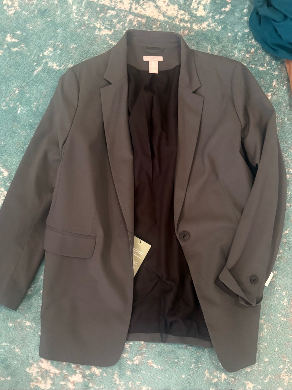 H&M NWT Sage Green Boyfriend Blazer Large